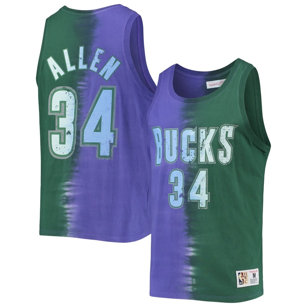 NWT - Mitchell & Ness Ray Allen Milwaukee Bucks Jersey, Sizes - S & L